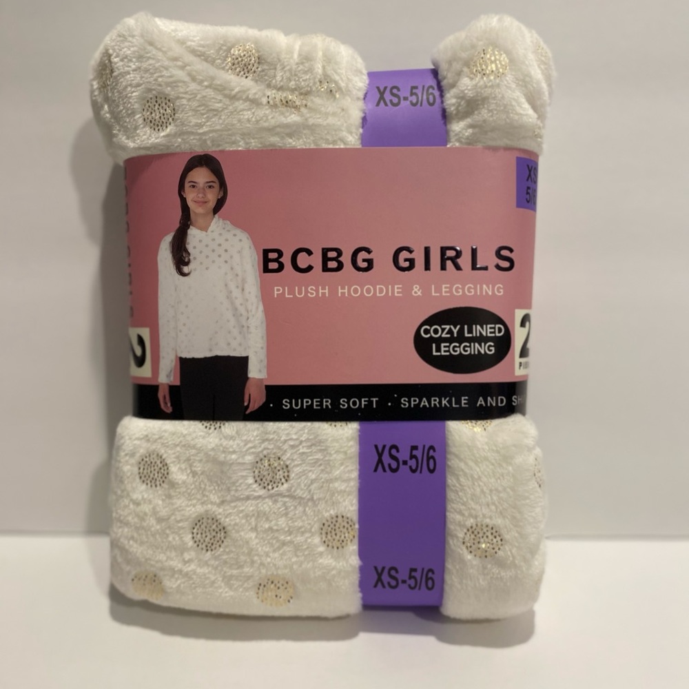 🛍️🛍️🛍️ BCBG Girls Plush Hoodie & Legging, XS-5/6, New